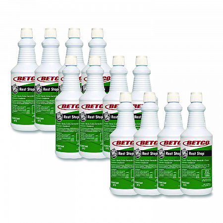Rest Stop Non-Acid Bowl and Restroom Cleaner, Floral Fresh Scent, 32 oz. Bottle, 12/Carton (0701200)