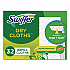 Dry Refill Cloths. 8 x 10.4, White, 32 Box, 4 Boxes/Carton (83059)