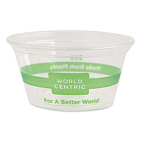 PLA Clear Portion Cups, Souffle, 2 oz, Plastic, Clear, 2,000/Carton (CPCS2S)
