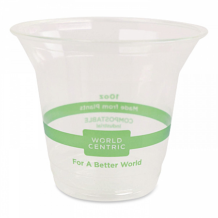 PLA Clear Cold Cups, 10 oz, Plastic, Clear, 1,000/Carton (CPCS10)