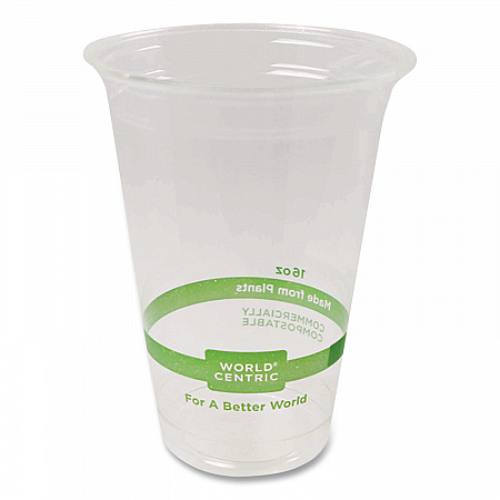 PLA Clear Cold Cups, 16 oz, Plastic, Clear, 1,000/Carton (CPCS16)