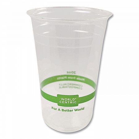 PLA Clear Cold Cups, 20 oz, Plastic, Clear, 1,000/Carton (CPCS20)