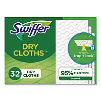 Dry Refill Cloths, 10.63 x 8, White, 32/Box, 4 Boxes/Carton (21457)