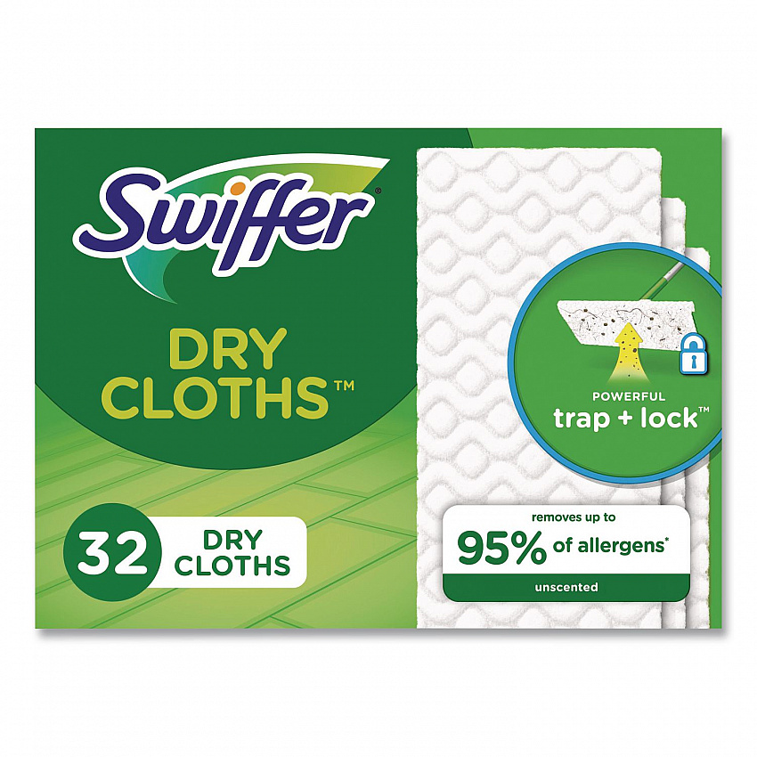 Dry Refill Cloths, 10.63 x 8, White, 32/Box, 4 Boxes/Carton (21457)
