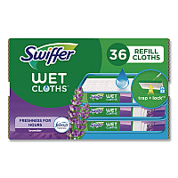 Wet Refill Cloths, 10 x 8, Lavender Vanilla and Comfort, White, 36/Carton (55311)