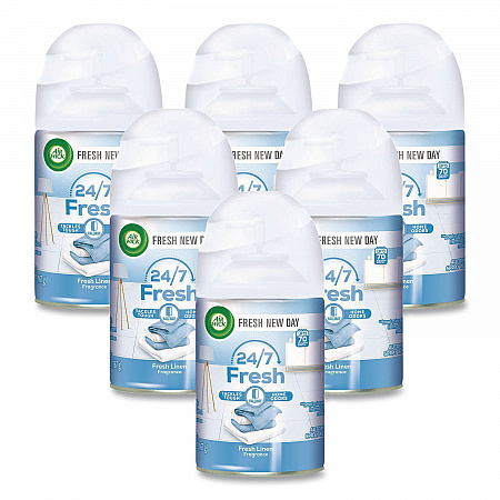 Freshmatic Ultra Spray Refill, Fresh Linen, 5.89 oz Aerosol Spray, 6/Carton (82314CT)