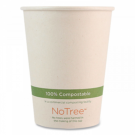 NoTree Paper Hot Cups, 12 oz, Natural, 1,000/Carton (CUSU12)