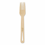 Bamboo Cutlery, Fork, Paper, Natural, 2,000/Carton (FOBB67)