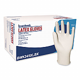 General-Purpose Latex Gloves, Powder-Free, X-Large, 4.4 mil Thick, 9.5" Long, Natural, 100/Box (345XLBX)