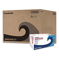 General-Purpose Latex Gloves, Powder-Free, Large, 4.4 mil Thick, 9.5" Long, Natural, 100/Box, 10 Boxes/Carton (345LCT)