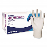 Powder-Free Synthetic Vinyl Gloves, Small, 4 mil Thick, 9.5" Long, Cream, 100/Box (315SBX)