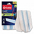 H2prO Flat Mop Head Replacement, 9.25 x 4.38, Blue/White, 2/Pack (175782PK)