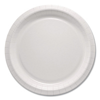 Compostable Paper Dinnerware, ProPlanet Seal, Plate, 10" dia, White, 500/Carton (HP10W)