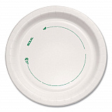Compostable Paper Dinnerware, ProPlanet Seal, Plate, 8.5" dia, White, 500/Carton (MP9PLANET)