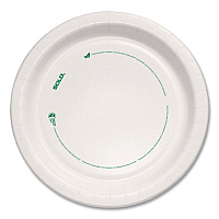 Compostable Paper Dinnerware, ProPlanet Seal, Plate, 8.5" dia, White, 500/Carton (MP9PLANET)