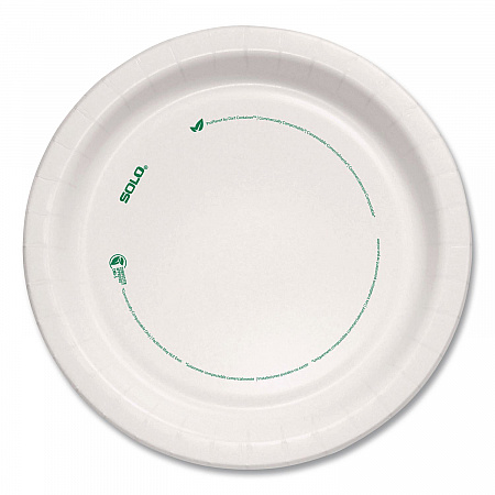 Compostable Paper Dinnerware, ProPlanet Seal, Plate, 8.5
