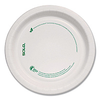 Compostable Paper Dinnerware, ProPlanet Seal, Plate, 6" dia, White, 1,000/Carton (MP6PLANET)