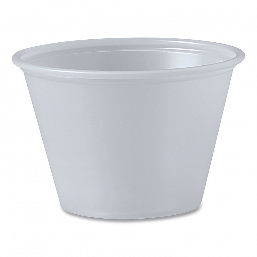 Portion Containers, 2.5 oz, Plastic, Translucent, 2,500/Carton (P250N)