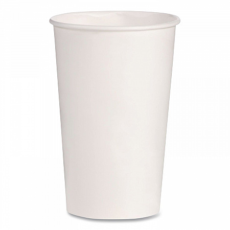 Double Sided Poly (DSP) Paper Cold Cups, 16 oz, White, 50 Cups/Sleeve, 20 Sleeves/Carton (RP16P2050)