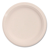 Compostable Molded Fiber Dinnerware, ProPlanet Seal, Plate, 6" dia, Natural, 1,000/Carton (6FBRP1)