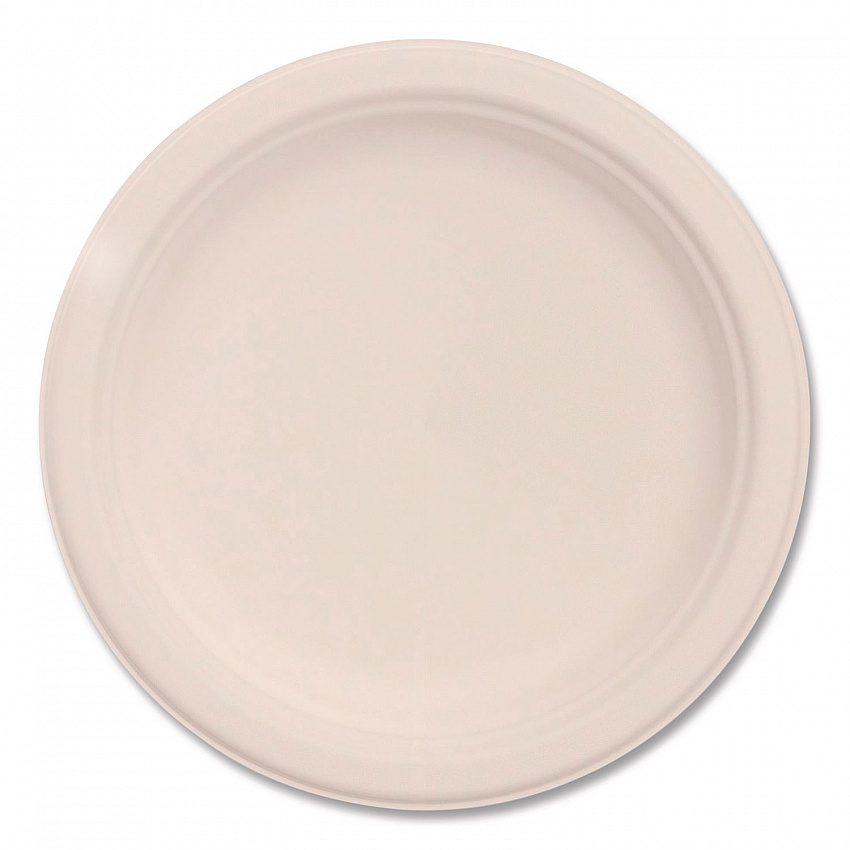 Compostable Molded Fiber Dinnerware, ProPlanet Seal, Plate, 6" dia, Natural, 1,000/Carton (6FBRP1)