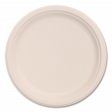 Compostable Molded Fiber Dinnerware, ProPlanet Seal, Plate, 9" dia, Natural, 500/Carton (9FBRP1)