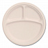 Compostable Molded Fiber Dinnerware, ProPlanet Seal, 3-Compartment Plate, 9