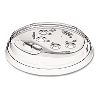 Prima Strawless Plastic Lids, Fits 30 oz to 32 oz Cold Cups, Clear, 100/Sleeve, 12 Sleeves/Carton (P3032RSL)