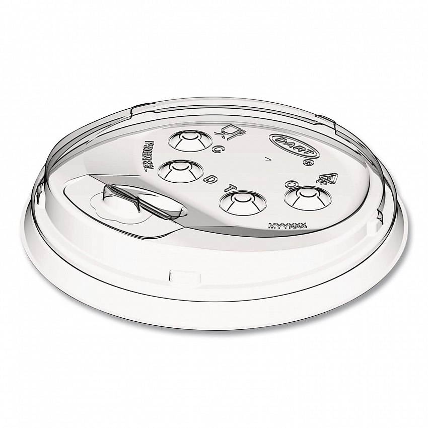 Prima Strawless Plastic Lids, Fits 30 oz to 32 oz Cold Cups, Clear, 100/Sleeve, 12 Sleeves/Carton (P3032RSL)