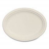 Compostable Molded Fiber Dinnerware, ProPlanet Seal, Platter, 10" Diameter, Natural, 500/Carton (10FBRPLR1)