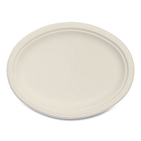Compostable Molded Fiber Dinnerware, ProPlanet Seal, Platter, 10" Diameter, Natural, 500/Carton (10FBRPLR1)