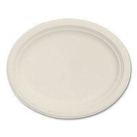 Compostable Molded Fiber Dinnerware, ProPlanet Seal, Platter, 12" Diameter, Natural, 500/Carton (12FBRPLR1)