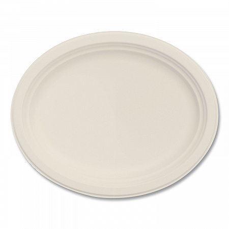 Compostable Molded Fiber Dinnerware, ProPlanet Seal, Platter, 12
