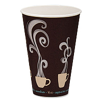 Thermoguard Insulated Paper Hot Cups, 16 oz, Steam Print Design, 600/Carton (DWTG16ST)