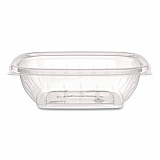 Square Plastic Bowls, 8 oz, 8.5 x 8.5 x 1.51, Clear, Plastic, 63 Bowls/Sleeve, 8 Sleeves/Carton (C8SB)