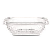 Square Plastic Bowls, 8 oz, 8.5 x 8.5 x 1.51, Clear, Plastic, 63 Bowls/Sleeve, 8 Sleeves/Carton (C8SB)