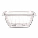 Square Plastic Bowls, 12 oz, 8.5 x 8.5 x 2.64, Clear, Plastic, 63 Bowls/Sleeve, 8 Sleeves/Carton (C12SB)