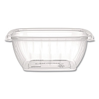 Square Plastic Bowls, 12 oz, 8.5 x 8.5 x 2.64, Clear, Plastic, 63 Bowls/Sleeve, 8 Sleeves/Carton (C12SB)