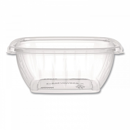 Square Plastic Bowls, 12 oz, 8.5 x 8.5 x 2.64, Clear, Plastic, 63 Bowls/Sleeve, 8 Sleeves/Carton (C12SB)
