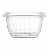 Square Plastic Bowls, 16 oz, 8.5 x 8.5 x 1.96, Clear, Plastic, 63 Bowls/Sleeve, 8 Sleeves/Carton (C16SB)