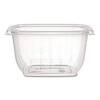 Square Plastic Bowls, 16 oz, 8.5 x 8.5 x 1.96, Clear, Plastic, 63 Bowls/Sleeve, 8 Sleeves/Carton (C16SB)