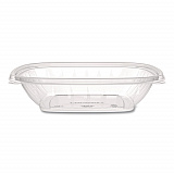 Square Plastic Bowls, 32 oz, 5 x 5 x 1.49, Clear, Plastic, 63 Bowls/Sleeve, 4 Sleeves/Carton (C32SB)