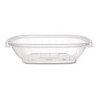 Square Plastic Bowls, 32 oz, 5 x 5 x 1.49, Clear, Plastic, 63 Bowls/Sleeve, 4 Sleeves/Carton (C32SB)
