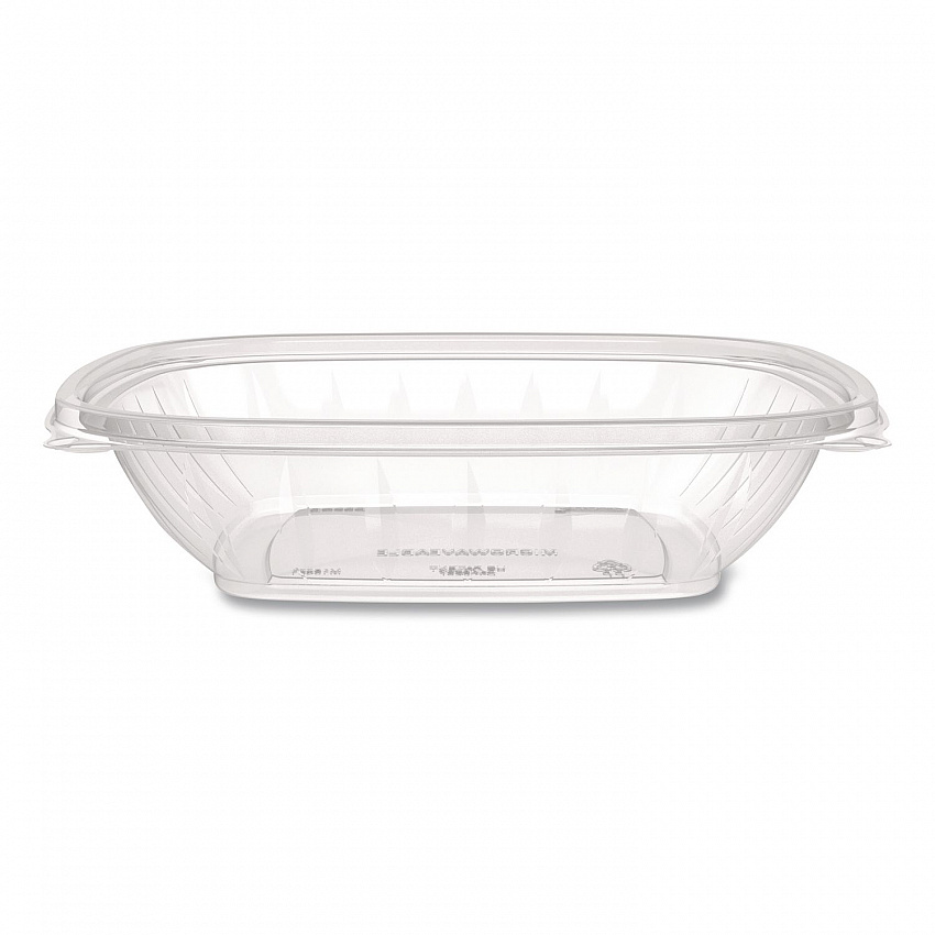 Square Plastic Bowls, 32 oz, 5 x 5 x 1.49, Clear, Plastic, 63 Bowls/Sleeve, 4 Sleeves/Carton (C32SB)