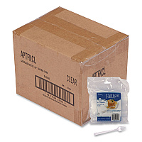 Petites Mini Utensils, Mediumweight, Petite Tasting Fork, Plastic, Clear, 500/Carton (APTFKCL)