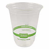 PLA Clear Cold Cups, 12 oz, Plastic, Clear, 1,000/Carton (CPCS12)