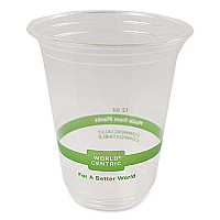 PLA Clear Cold Cups, 12 oz, Plastic, Clear, 1,000/Carton (CPCS12)