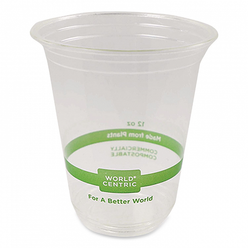 PLA Clear Cold Cups, 12 oz, Plastic, Clear, 1,000/Carton (CPCS12)