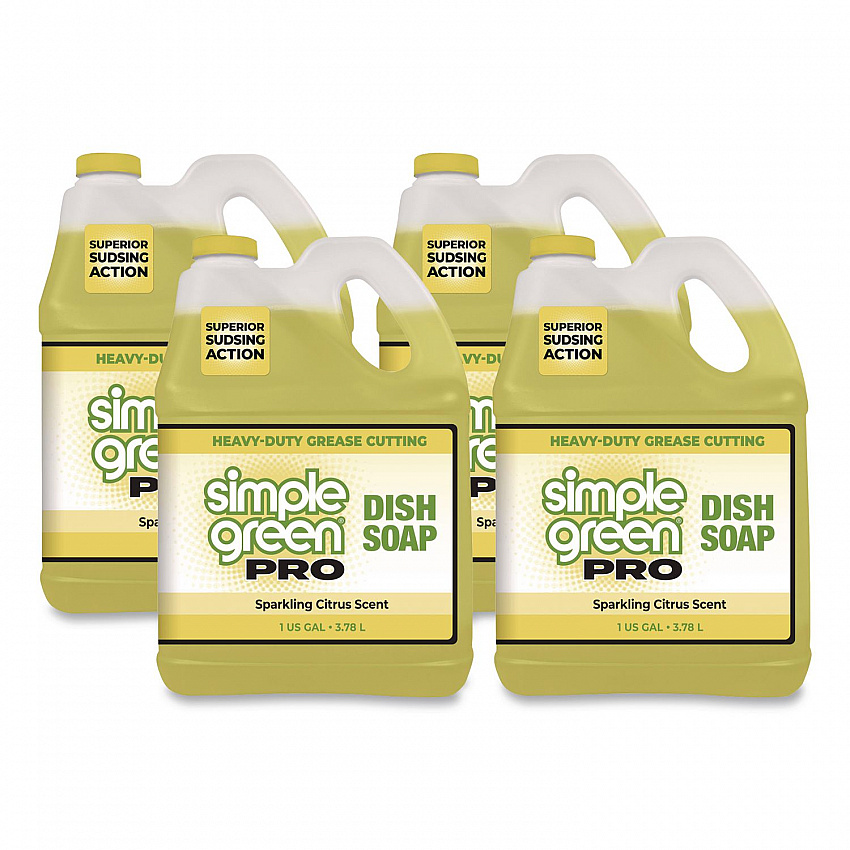 Pro Dish Soap, Sparkling Citrus Scent, 1 gal Bottle, 4/Carton (4101128)