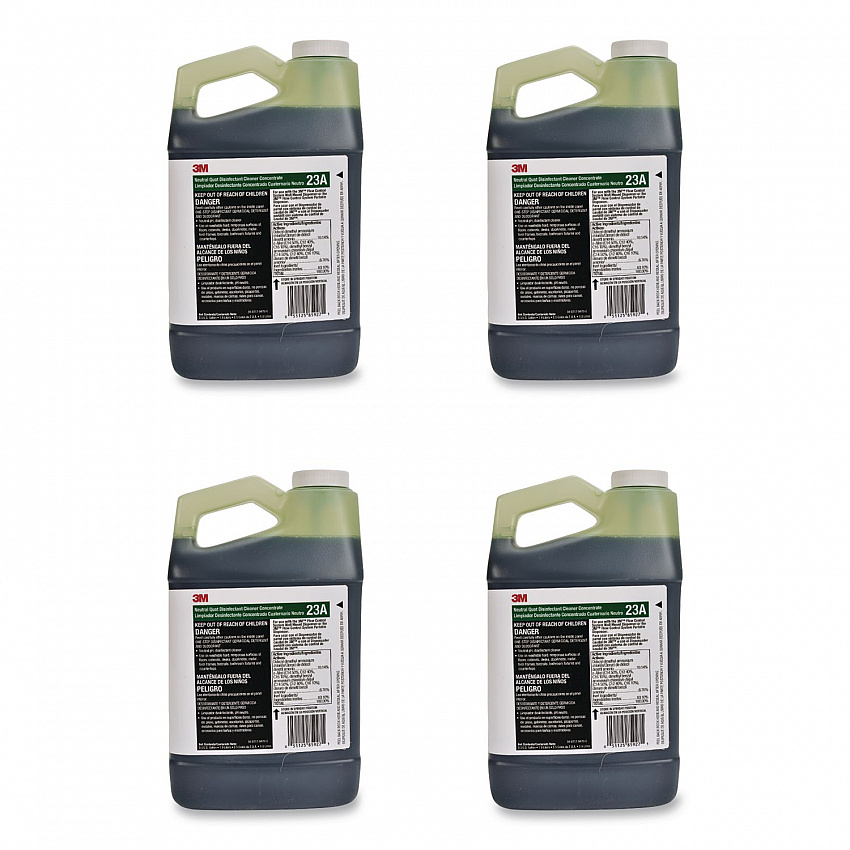 Neutral Quat Disinfectant Cleaner Concentrate 23A, 0.5 gal Bottle, 4/Carton (23A)